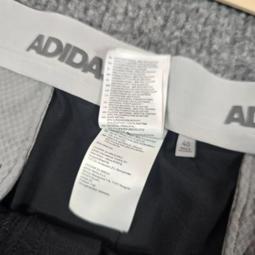 Adidas Shorts Mens 40 Black Chino Microfiber Stretch Golf Casual Summer - Picture 5 of 13